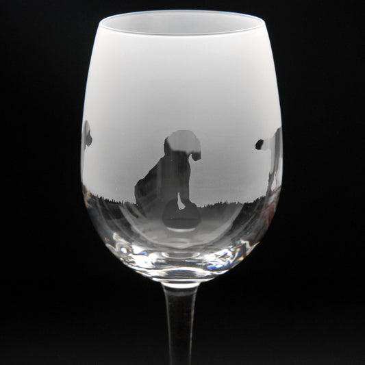 Cockapoo Dog Crystal Wine Glass - Hand Etched/Engraved Gift