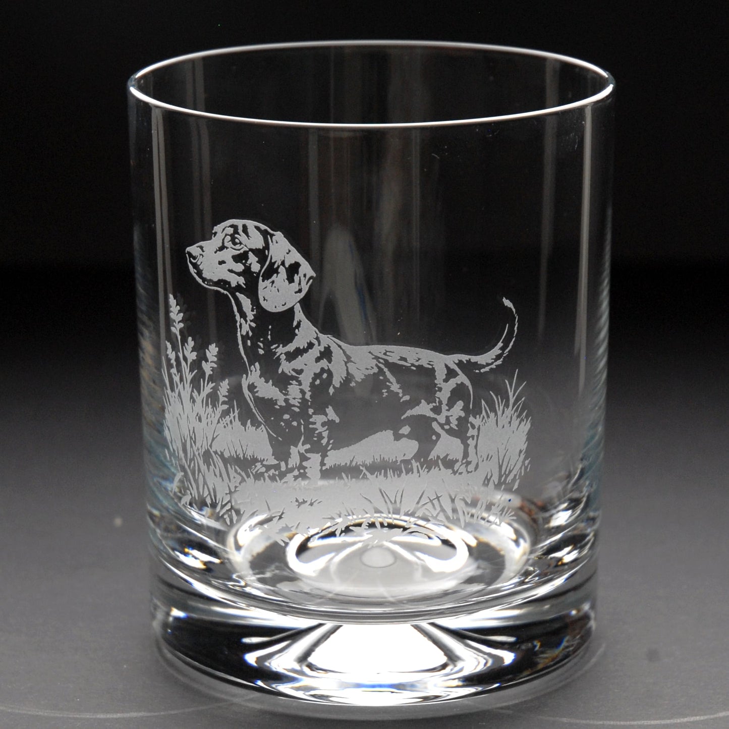 Dachshund Dog Whiskey Tumbler Glass - Hand Etched/Engraved Gift