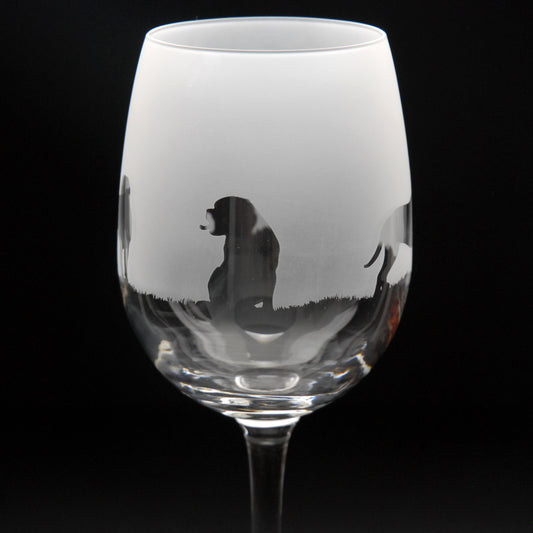 Dogue de Bordeaux Dog Crystal Wine Glass - Hand Etched/Engraved Gift
