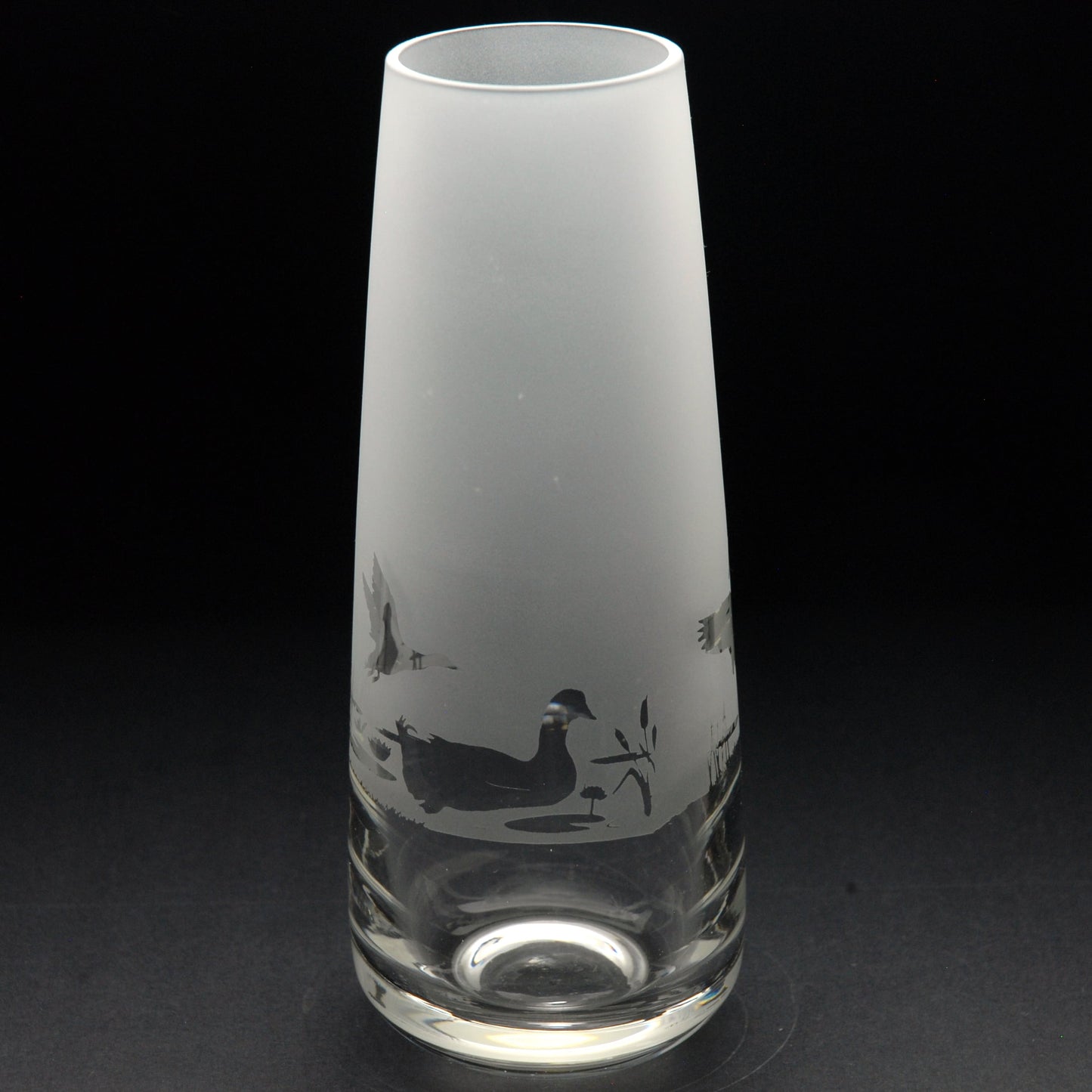 Duck Glass Bud Vase - 15cm- Hand Etched/Engraved Gift