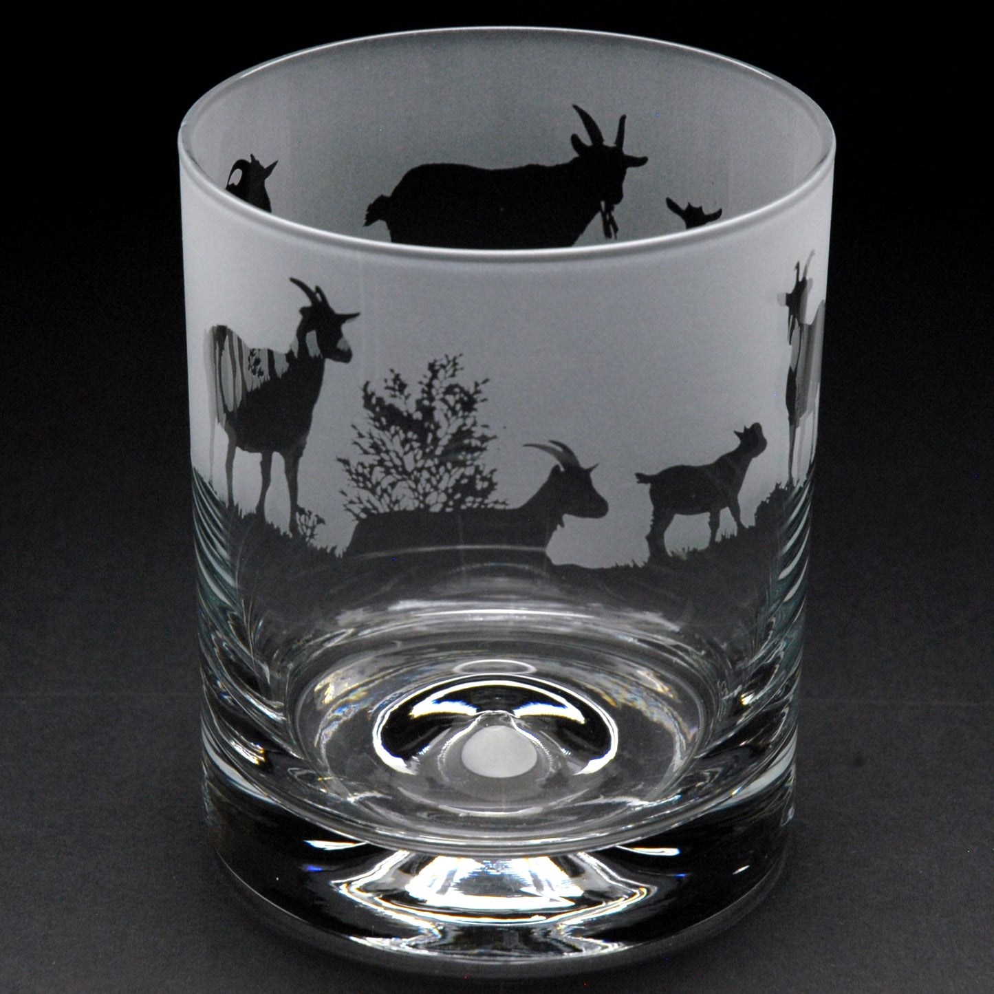 Goat Whiskey Tumbler Glass - Hand Etched/Engraved Gift