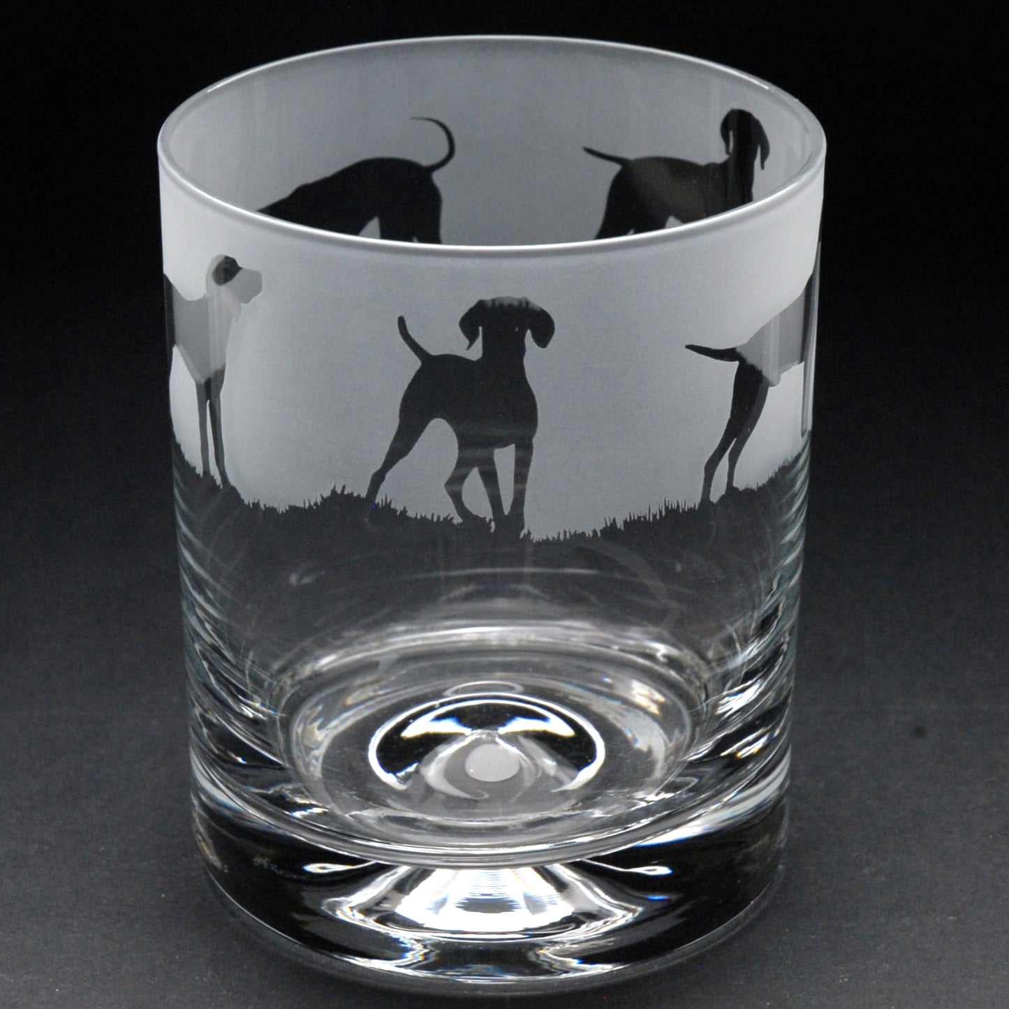 Hungarian Vizsla Dog Whiskey Tumbler Glass - Hand Etched/Engraved Gift