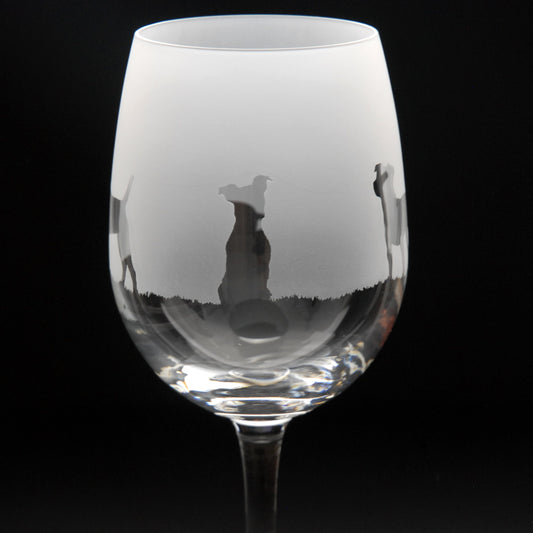 Jack Russell Dog Crystal Wine Glass - Hand Etched/Engraved Gift
