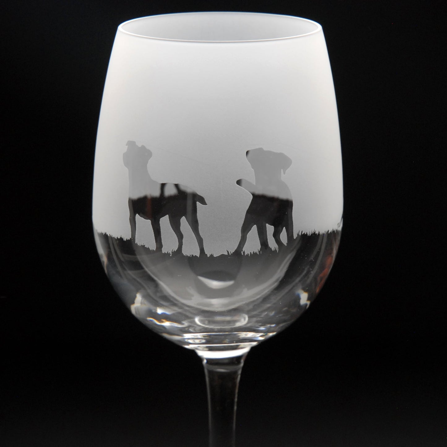Jack Russell Dog Crystal Wine Glass - Hand Etched/Engraved Gift