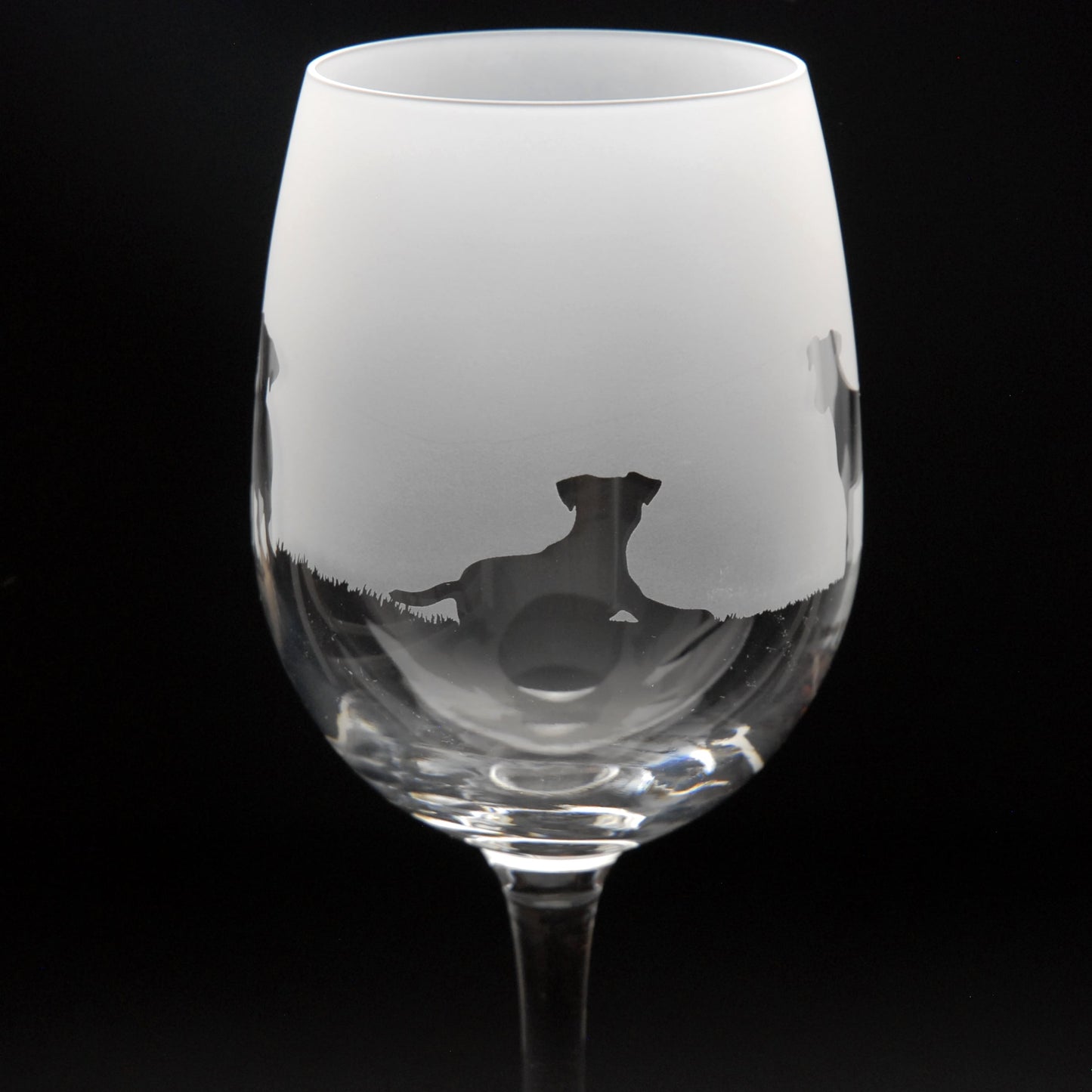Jack Russell Dog Crystal Wine Glass - Hand Etched/Engraved Gift