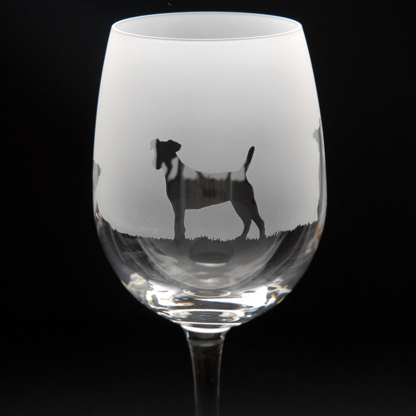 Jack Russell Dog Crystal Wine Glass - Hand Etched/Engraved Gift