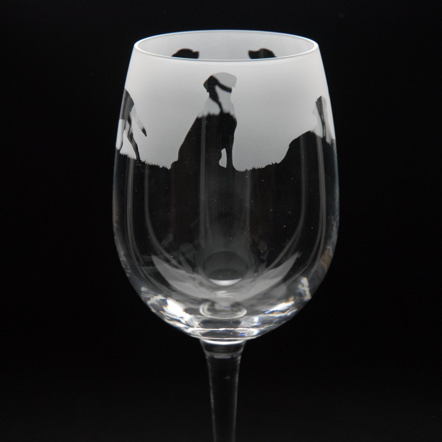Labrador Dog Crystal Wine Glass - Hand Etched/Engraved Gift
