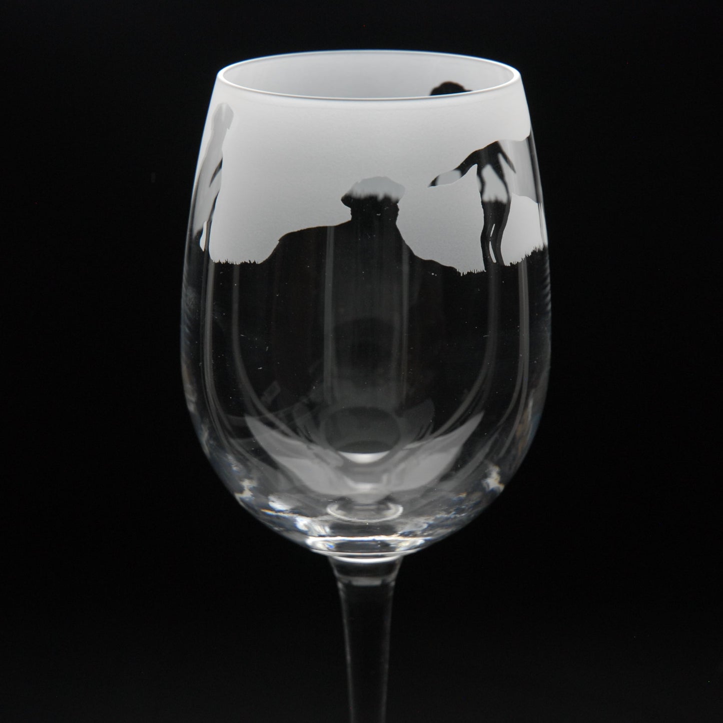 Labrador Dog Crystal Wine Glass - Hand Etched/Engraved Gift