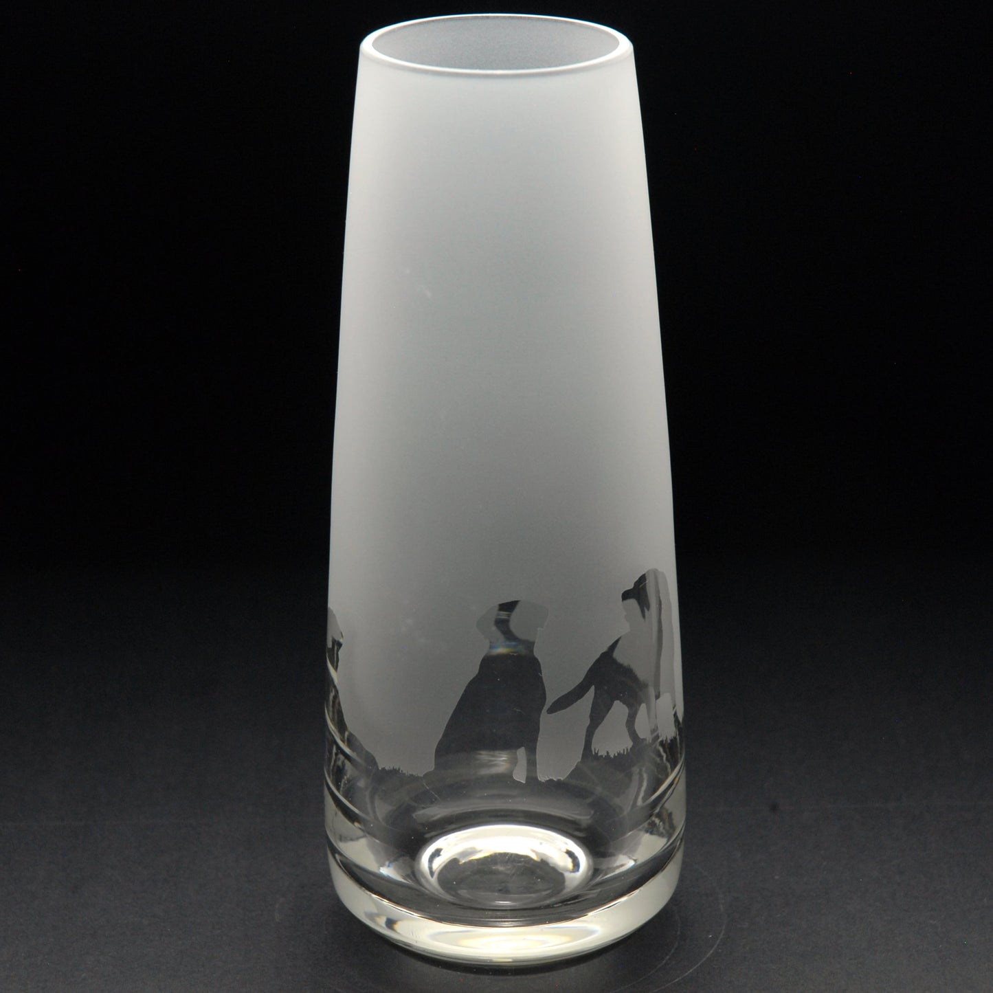 Labrador Dog Glass Bud Vase - Hand Etched/Engraved Gift