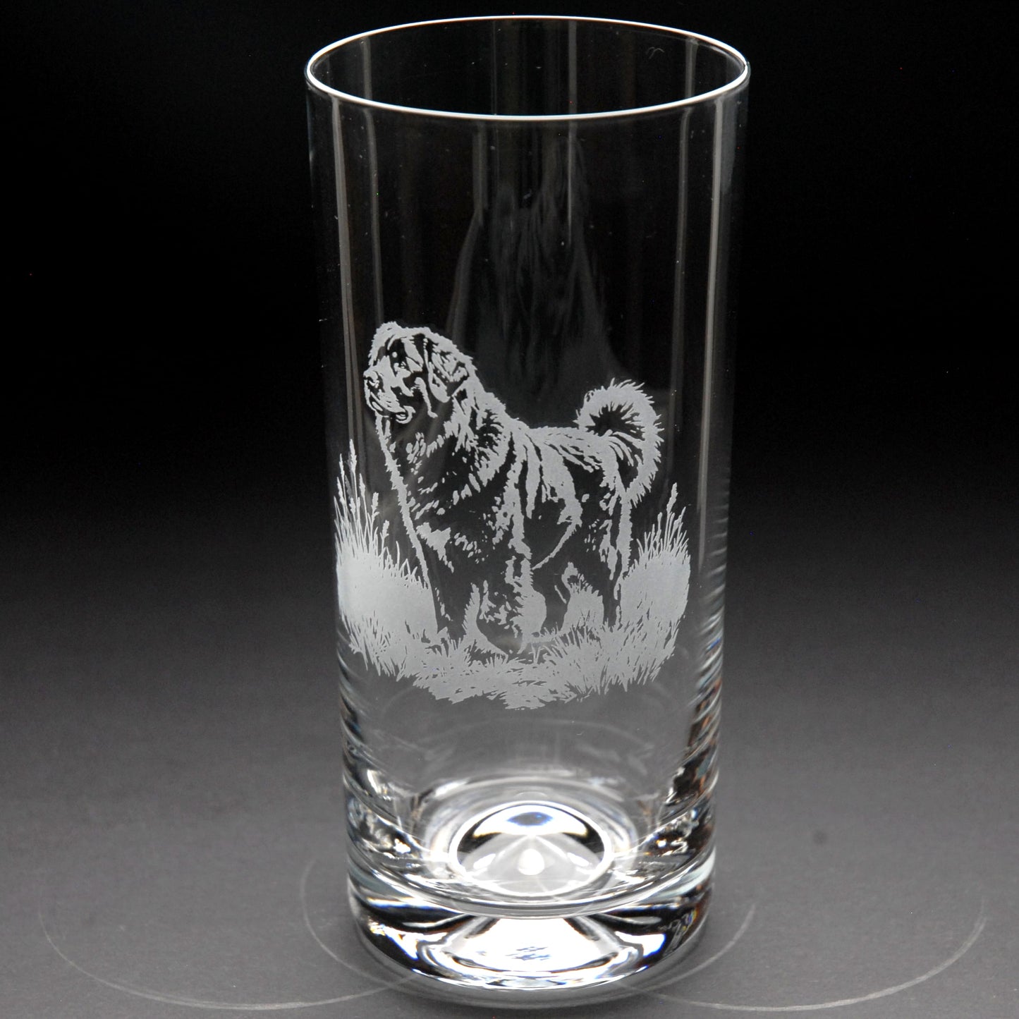 Newfoundland Dog Highball Glass - Hand Etched/Engraved Gift