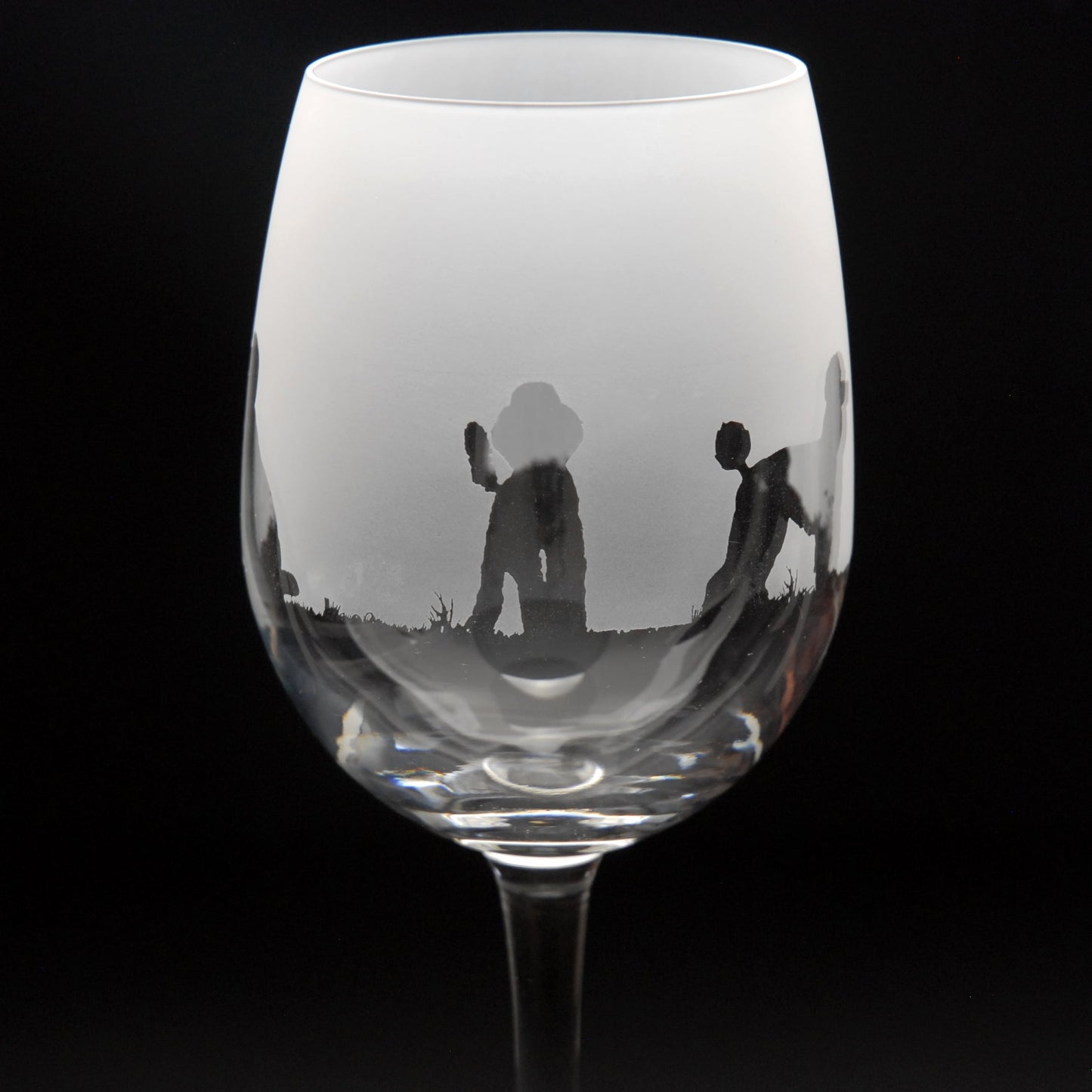Poodle Dog Crystal Wine Glass - Hand Etched/Engraved Gift