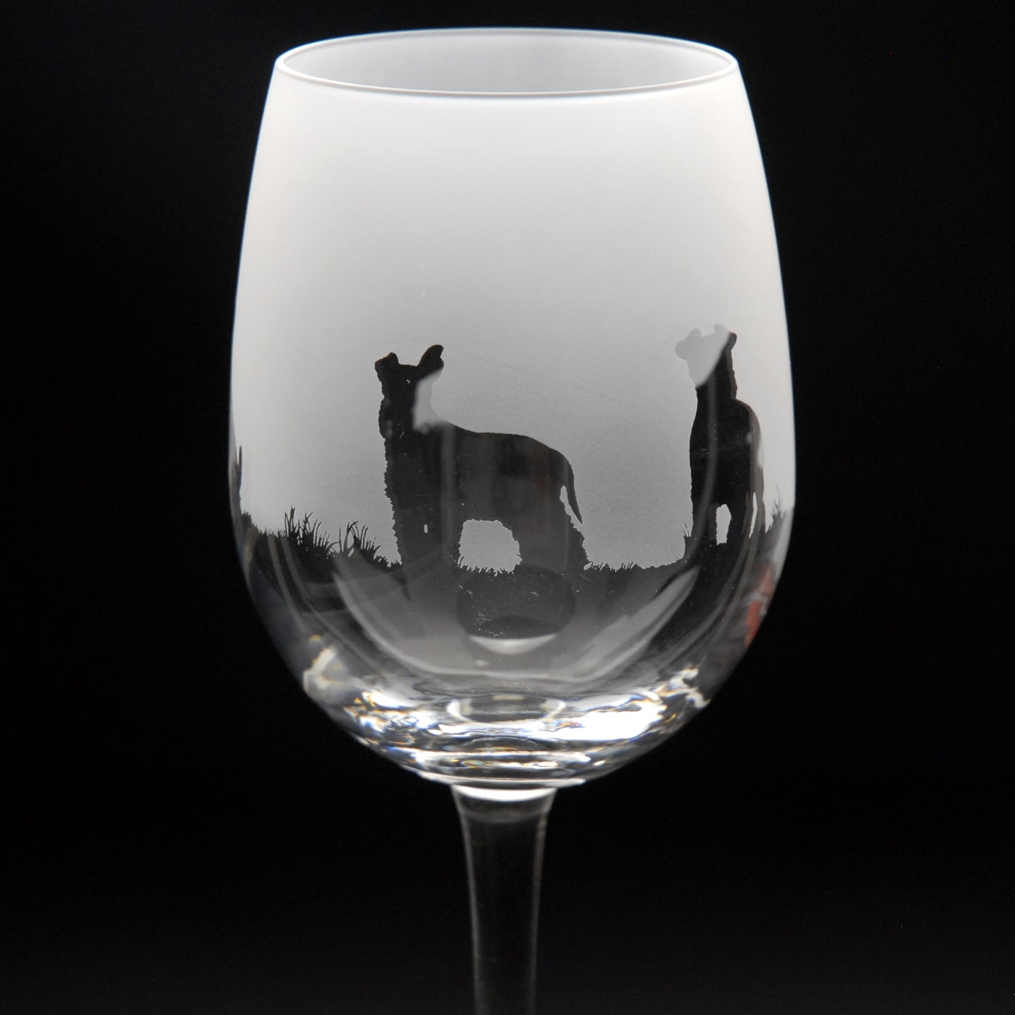 Schnauzer Dog Crystal Wine Glass - Hand Etched/Engraved Gift