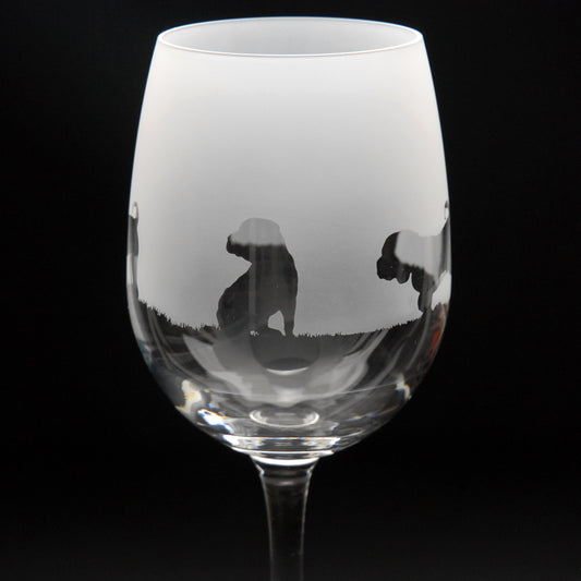 Shar Pei Dog Crystal Wine Glass - Hand Etched/Engraved Gift