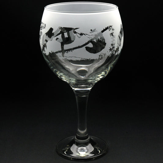 Sloth Gin Cocktail Glass - Hand Etched/Engraved Gift