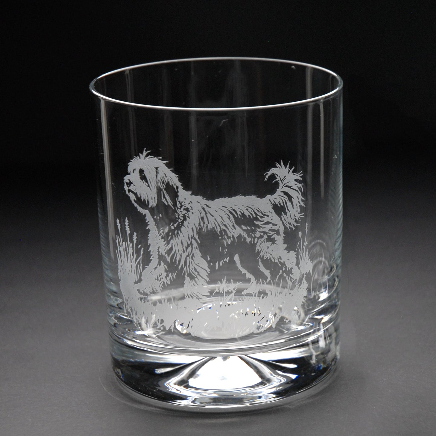 Tibetan Terrier Dog Whiskey Tumbler Glass - Hand Etched/Engraved Gift