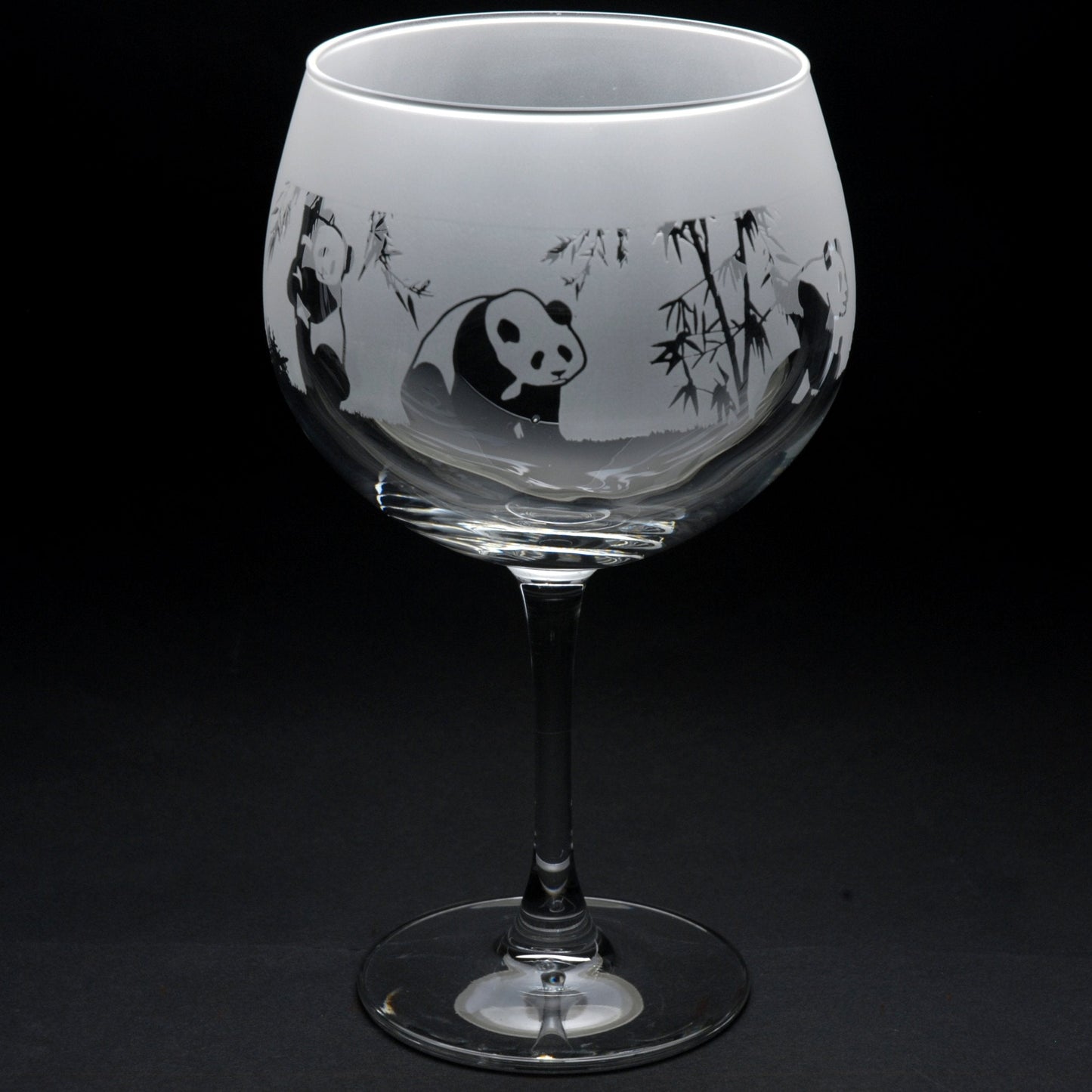 Panda Gin Cocktail Glass - Hand Etched/Engraved Gift