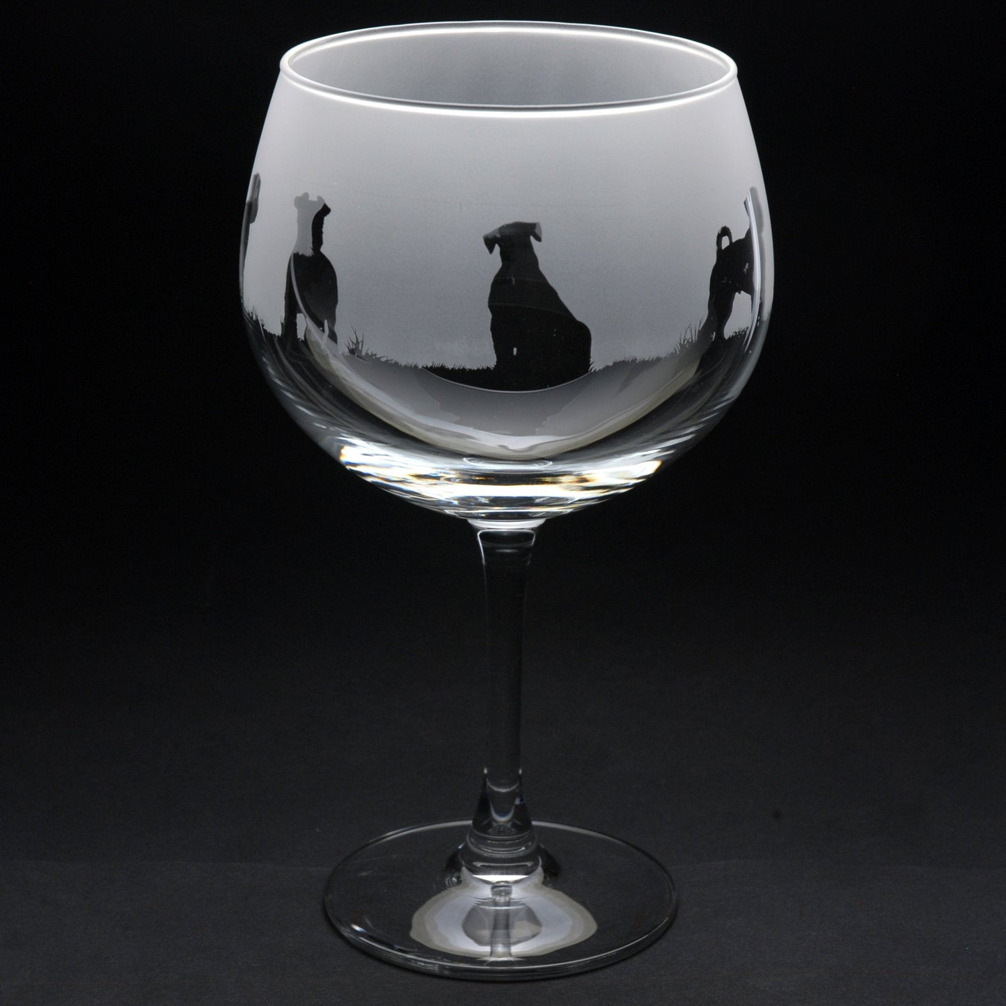 Schnauzer Dog Gin Cocktail Glass - Hand Etched/Engraved Gift