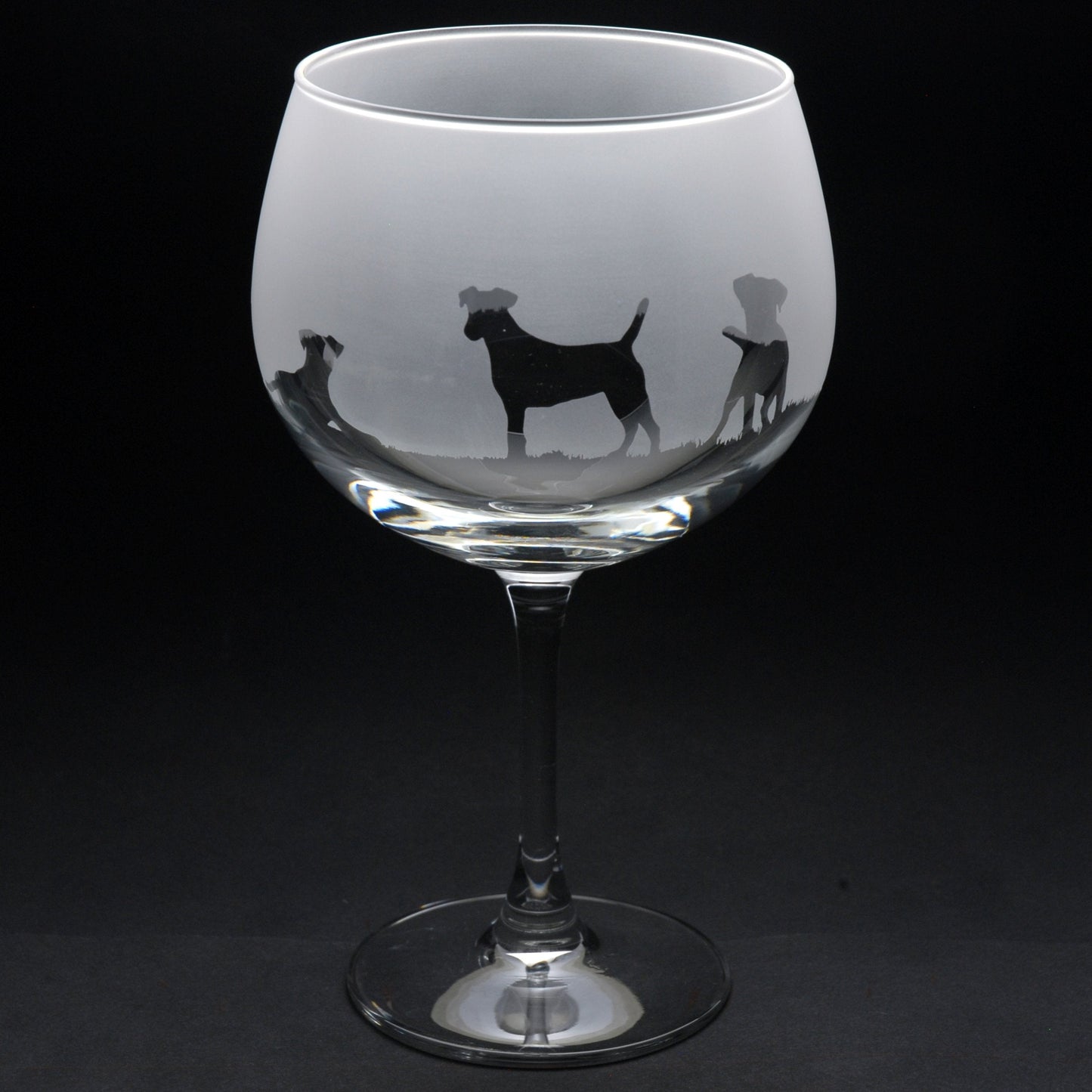 Jack Russell Dog Gin Cocktail Glass - Hand Etched/Engraved Gift