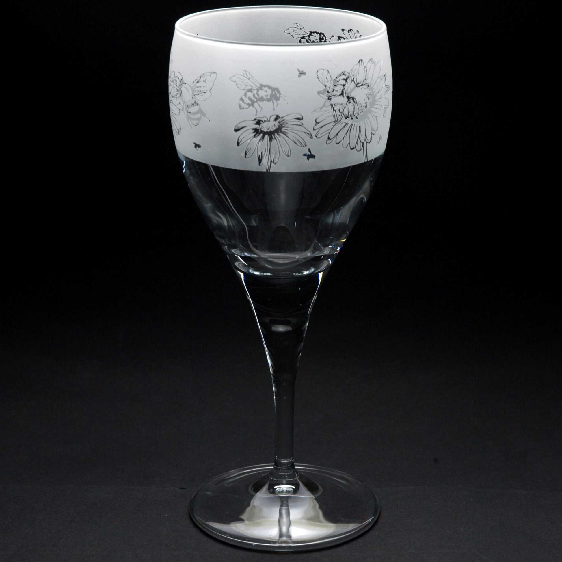Bee Crystal Wine Glass Hand Etched/Engraved Gift – Glyptic Glass Art