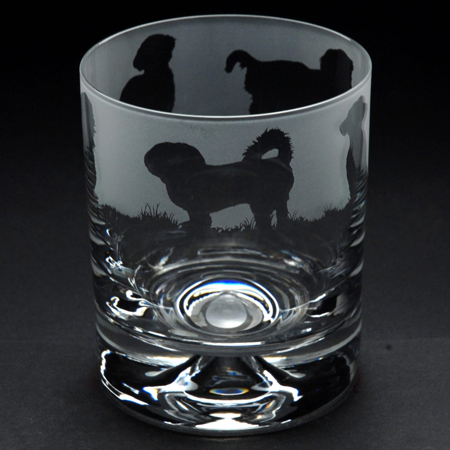 Shih Tzu Dog Whiskey Tumbler Glass - Hand Etched/Engraved Gift