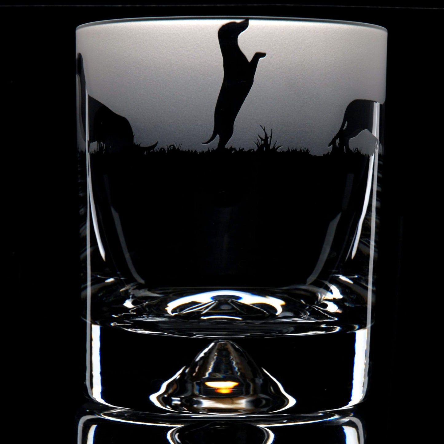 Dachshund Dog Whiskey Tumbler Glass - Hand Etched/Engraved Gift