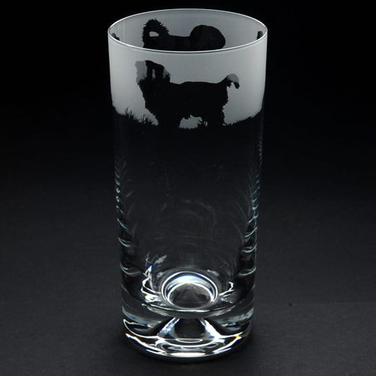 Shih Tzu Dog Highball Glass - Hand Etched/Engraved Gift