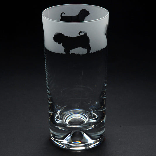 Shar Pei Dog Highball Glass - Hand Etched/Engraved Gift