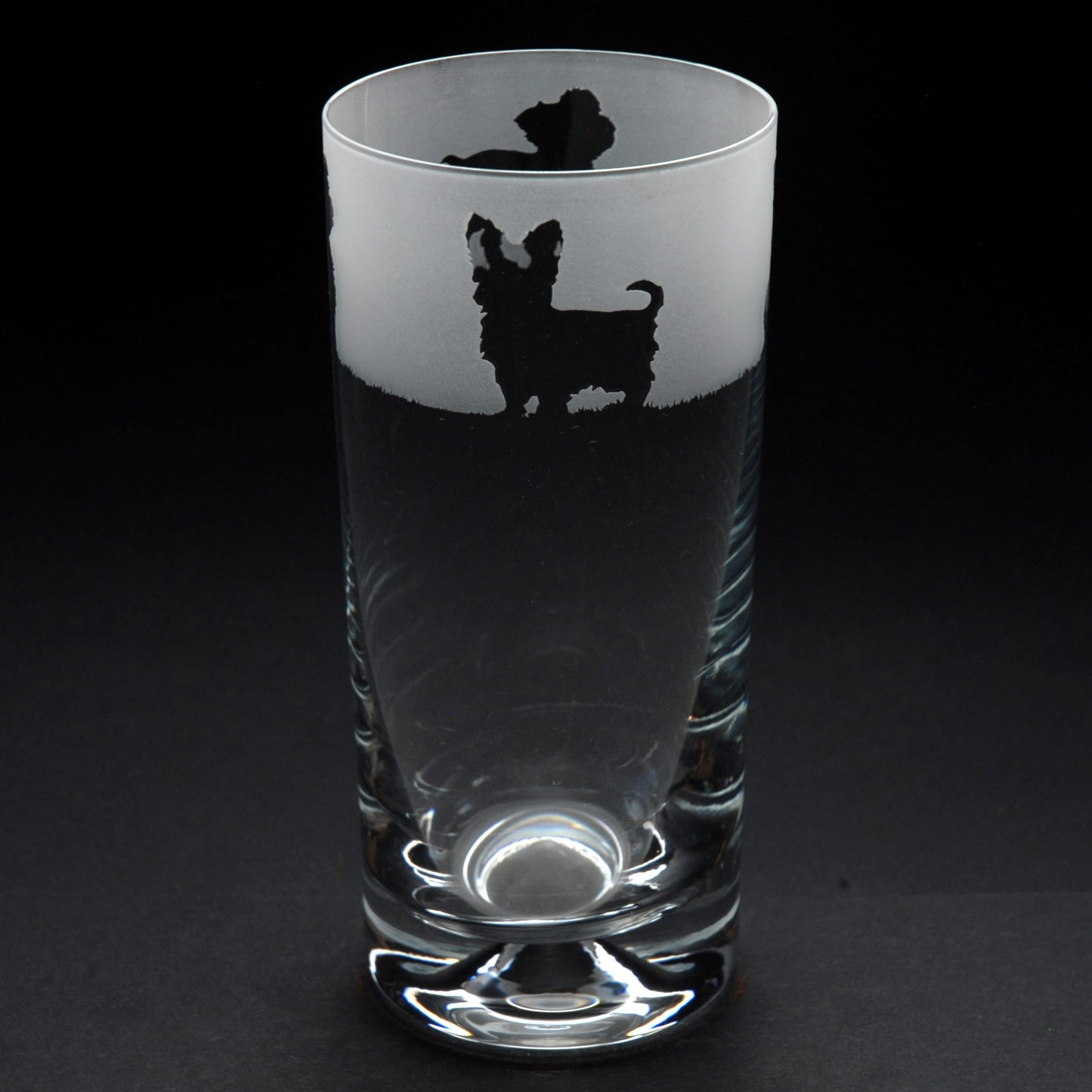 Yorkie Dog Highball Glass - Hand Etched/Engraved Gift