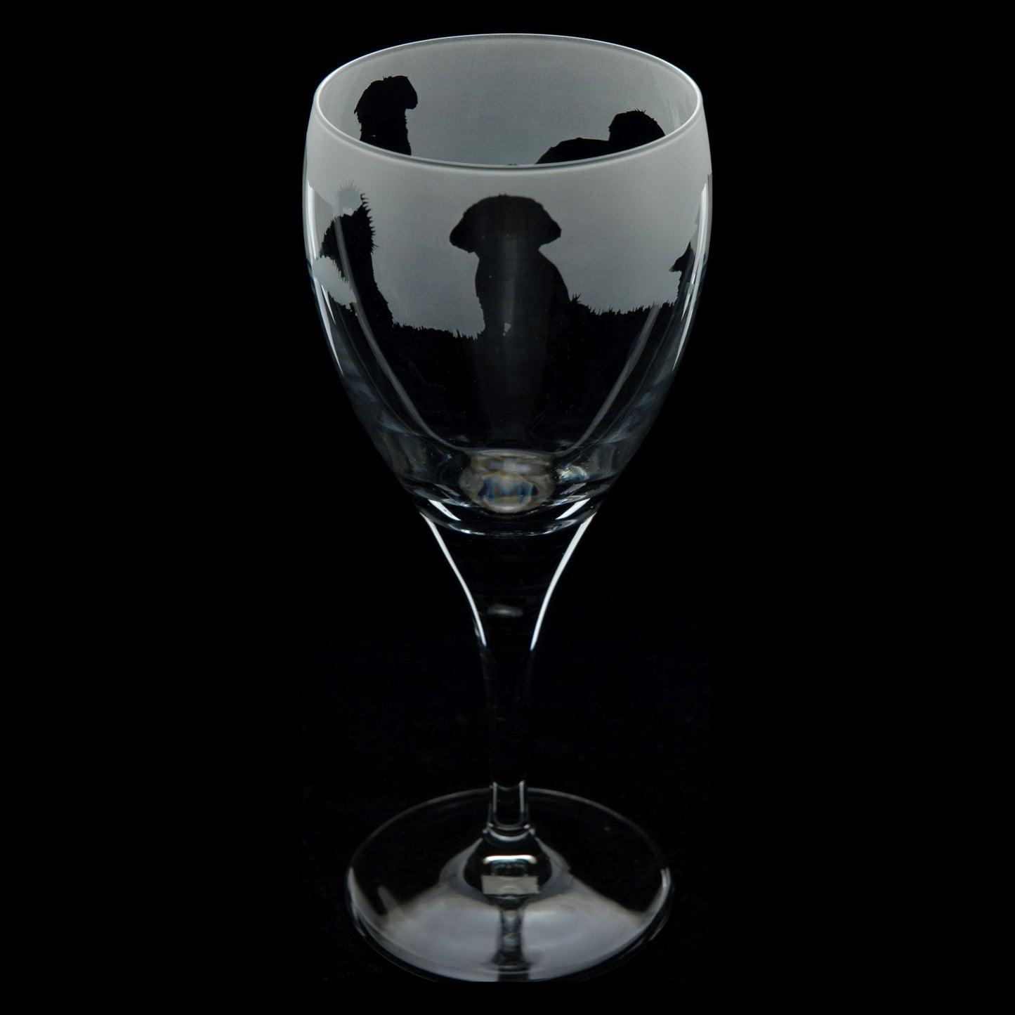 Maltese Dog Crystal Wine Glass - Hand Etched/Engraved Gift