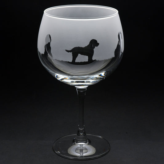 Cockapoo Dog Gin Cocktail Glass - Hand Etched/Engraved Gift