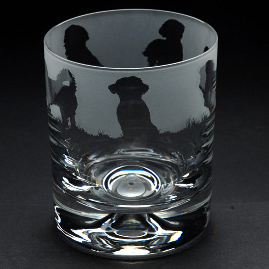 Shih Tzu Dog Whiskey Tumbler Glass - Hand Etched/Engraved Gift
