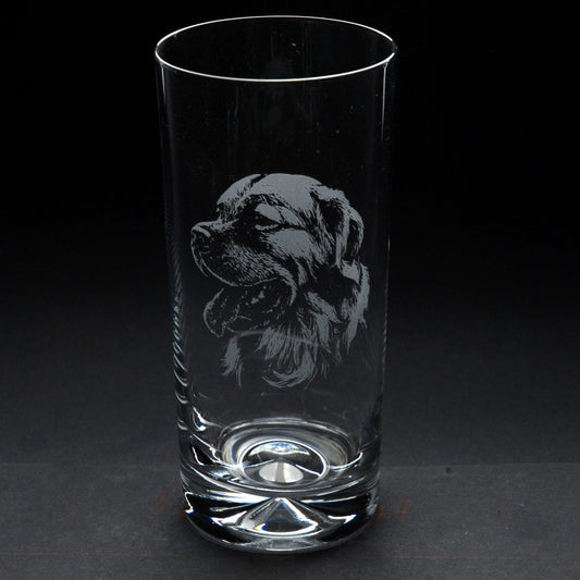Golden Retriever Dog Head Highball Glass - Hand Etched/Engraved Gift