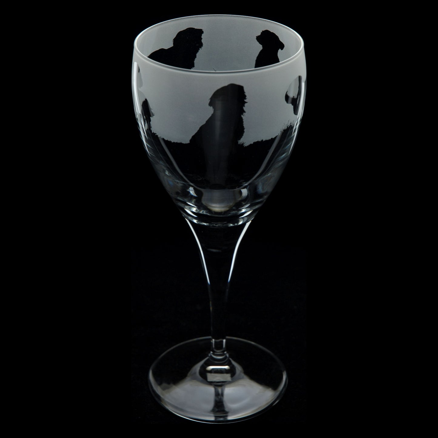 Shih Tzu Dog Crystal Wine Glass - Hand Etched/Engraved Gift