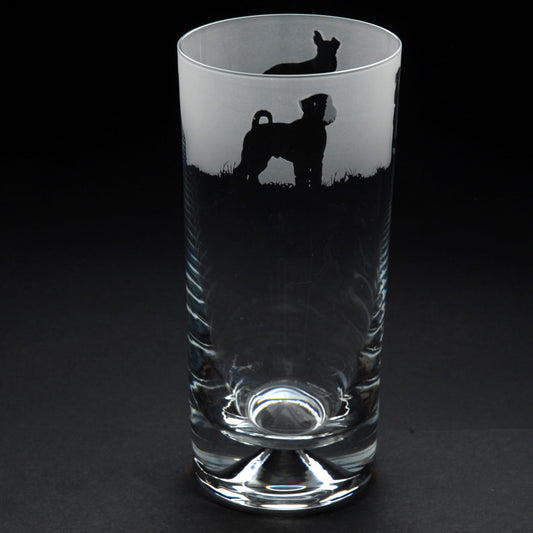 Schnauzer Dog Highball Glass - Hand Etched/Engraved Gift