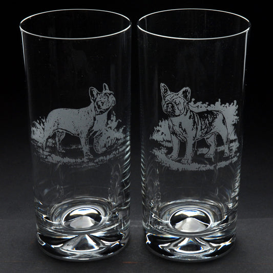 French Bulldog Dog Highball Glass - Hand Etched/Engraved Gift