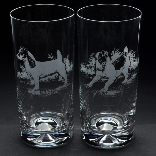 Jack Russell Dog Highball Glass - Hand Etched/Engraved Gift