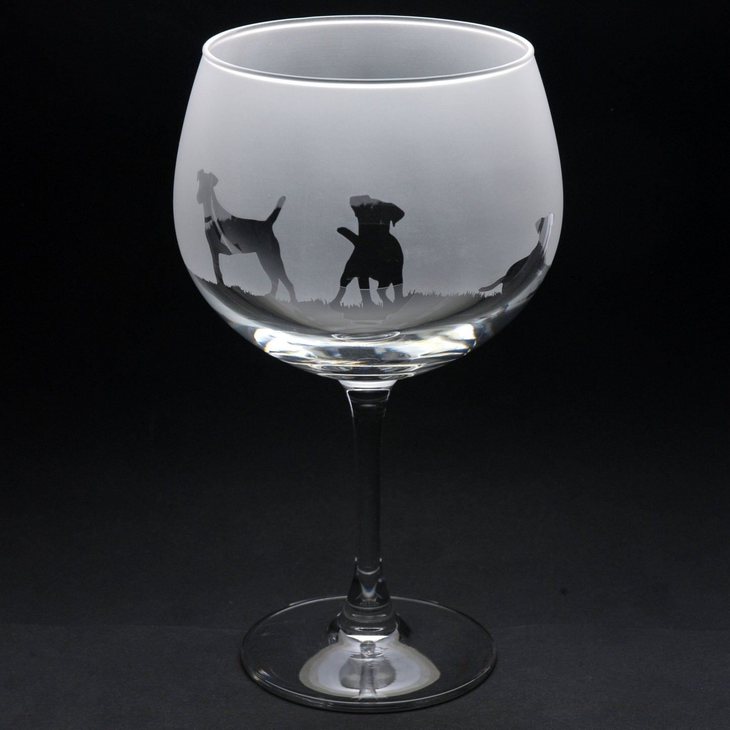 Jack Russell Dog Gin Cocktail Glass - Hand Etched/Engraved Gift