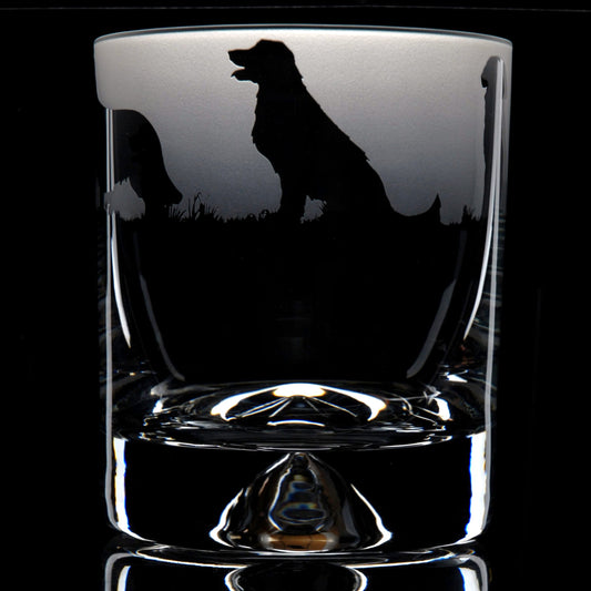 Golden Retriever Dog Whiskey Tumbler Glass - Hand Etched/Engraved Gift