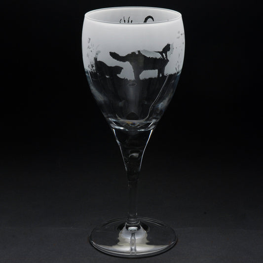 Garden Cats Crystal Wine Glass - Hand Etched/Engraved Gift