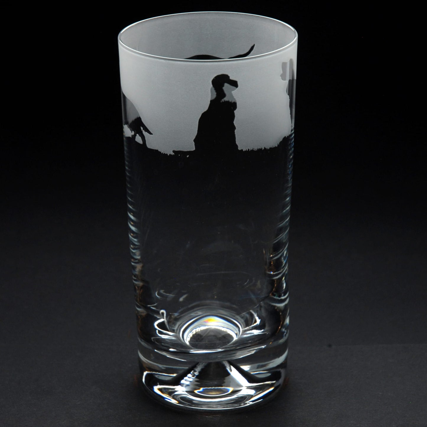 Cocker Spaniel Dog Highball Glass - Hand Etched/Engraved Gift