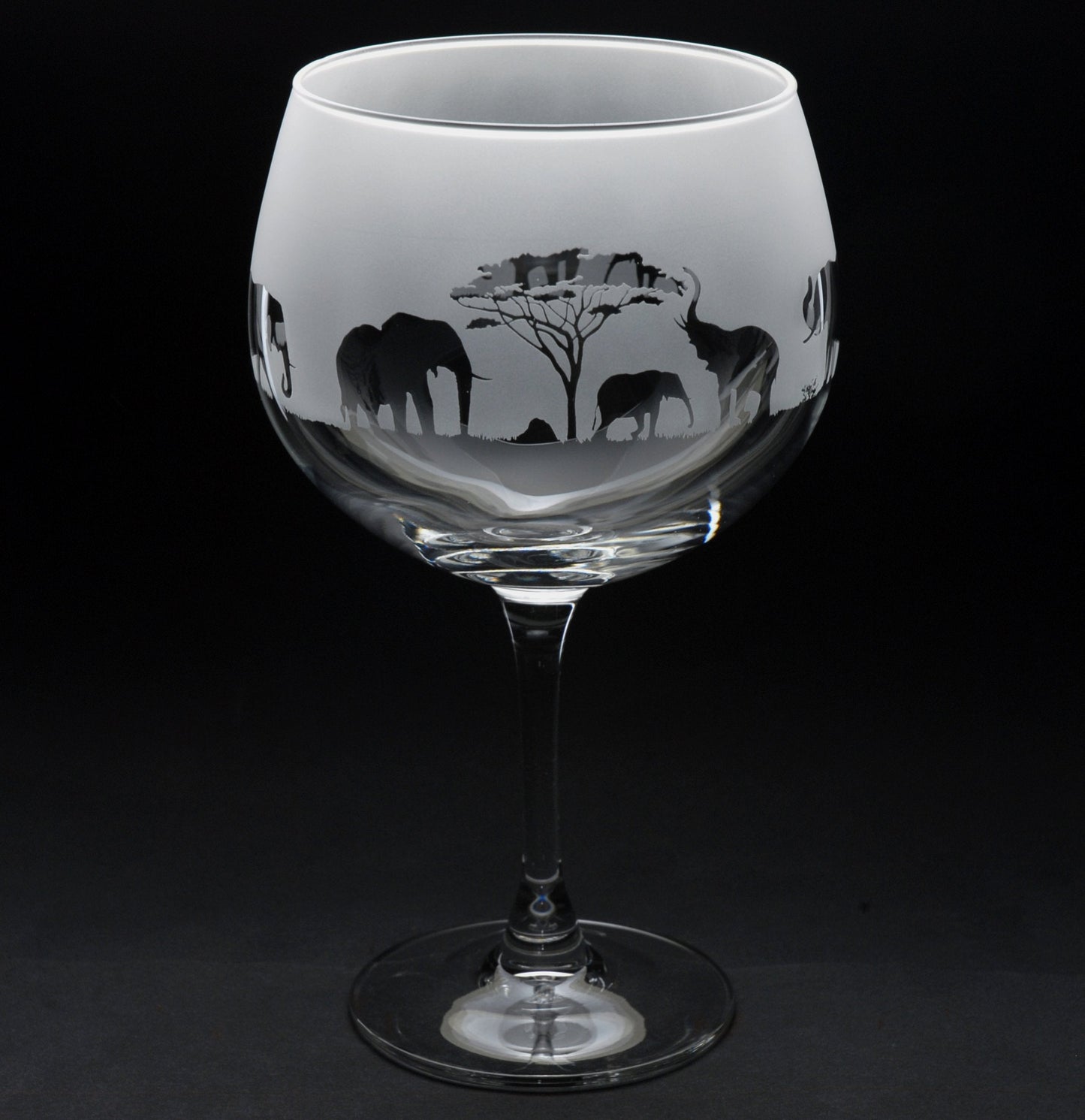 Elephant Gin Cocktail Glass - Hand Etched/Engraved Gift