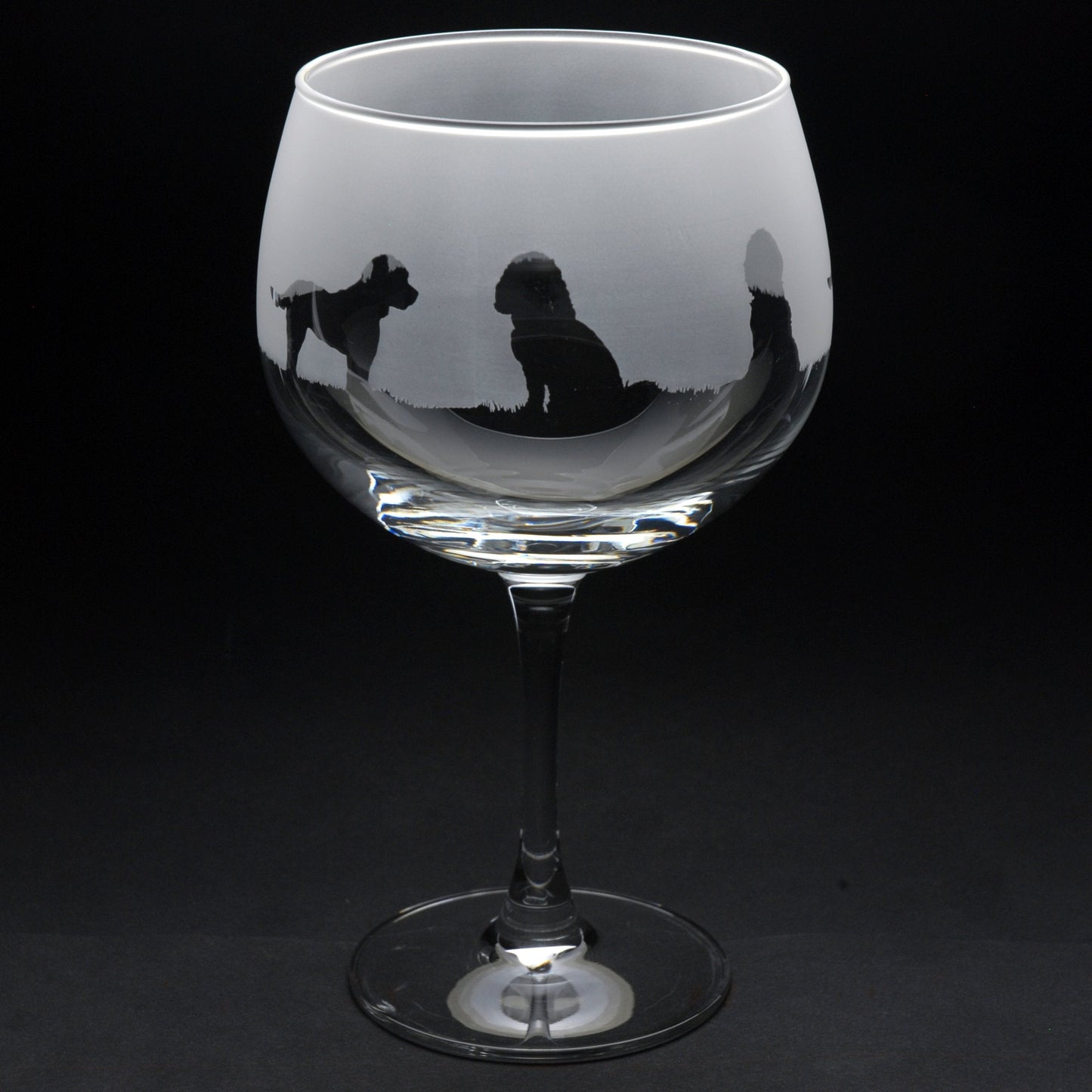 Cockapoo Dog Gin Cocktail Glass - Hand Etched/Engraved Gift