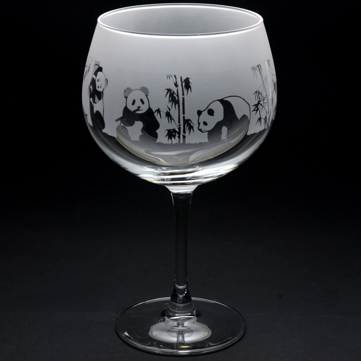 Panda Gin Cocktail Glass - Hand Etched/Engraved Gift