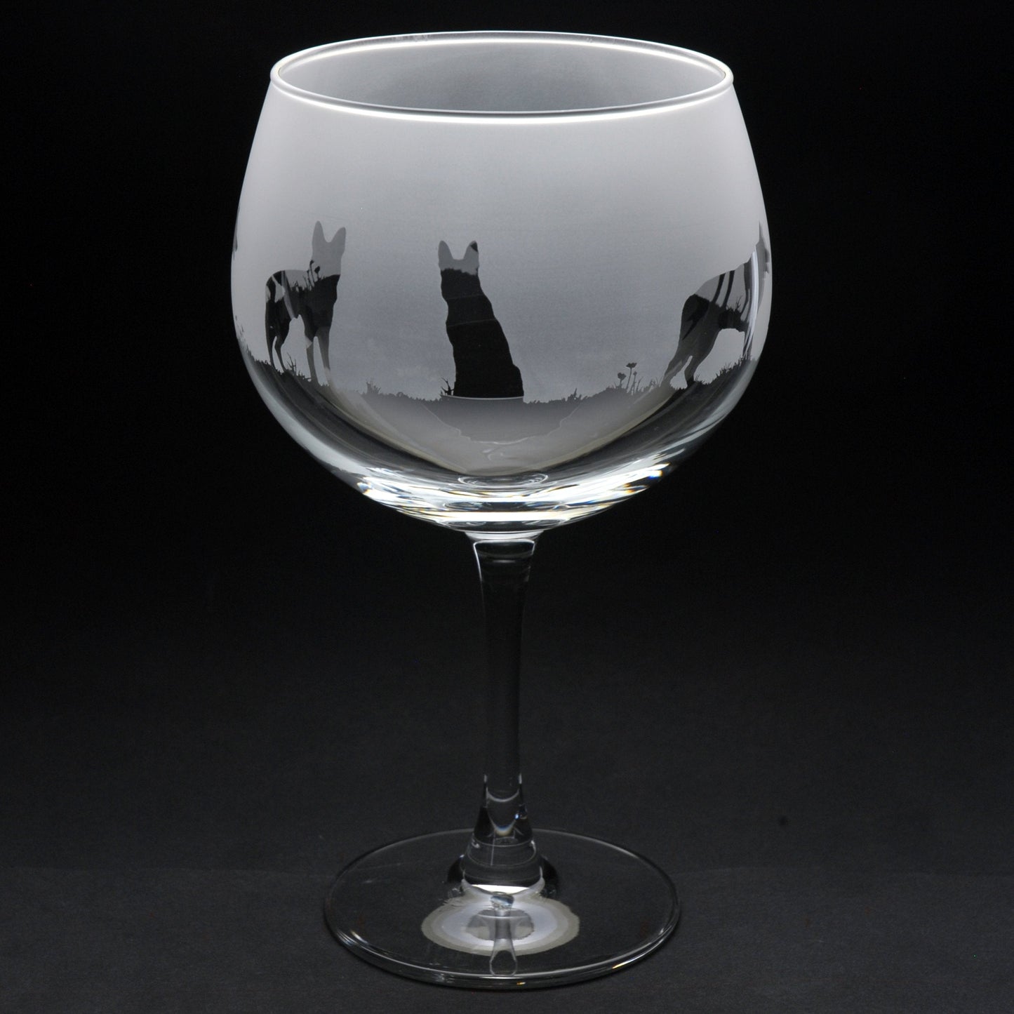 German Shepherd Dog Gin Cocktail Glass - Hand Etched/Engraved Gift