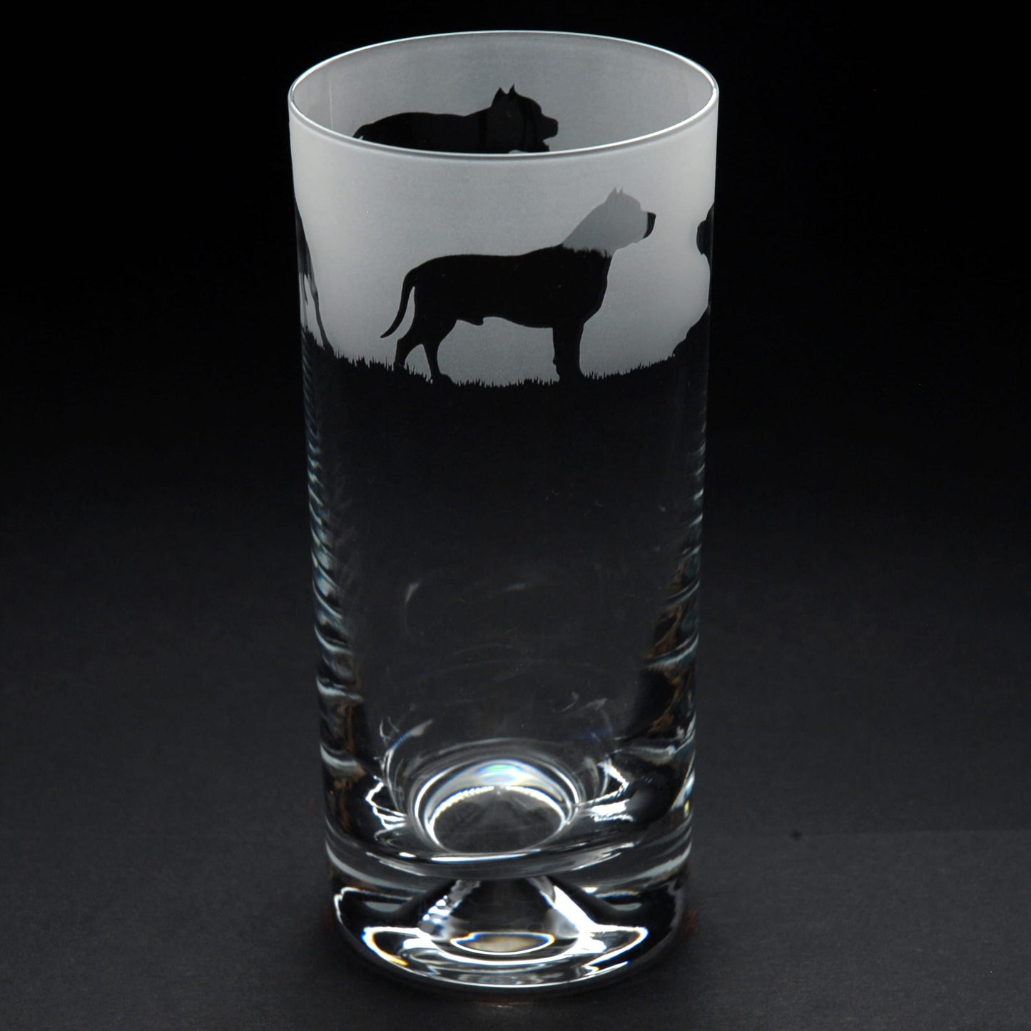 Pitbull Dog Highball Glass - Hand Etched/Engraved Gift