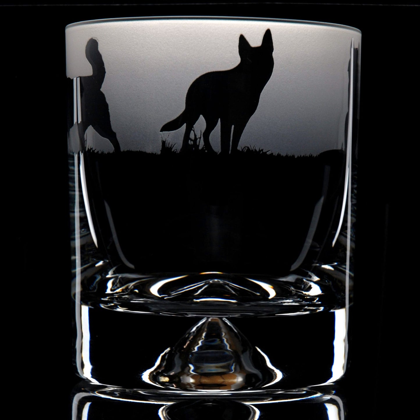 Husky Dog Whiskey Tumbler Glass - Hand Etched/Engraved Gift