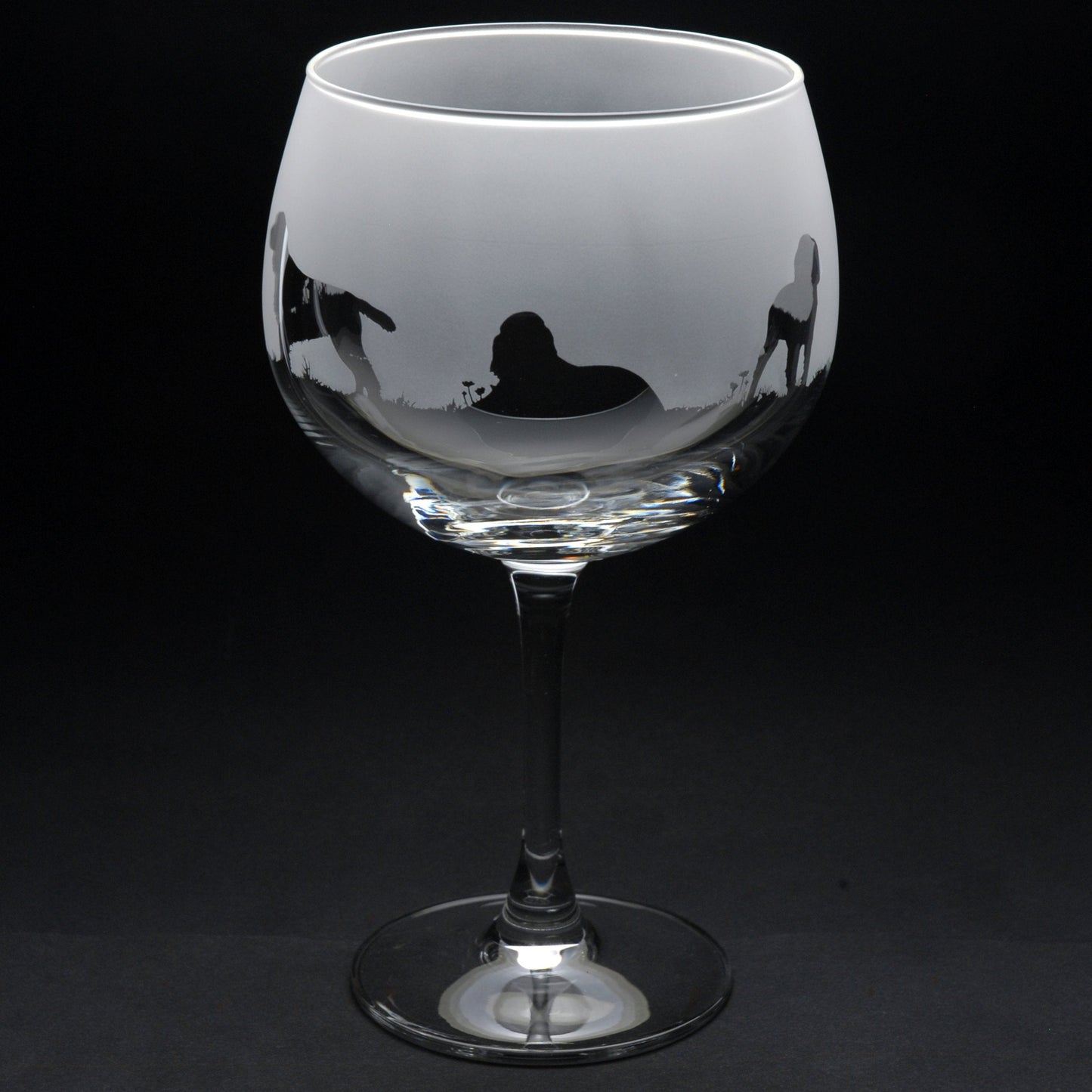 Springer Spaniel Dog Gin Cocktail Glass - Hand Etched/Engraved Gift