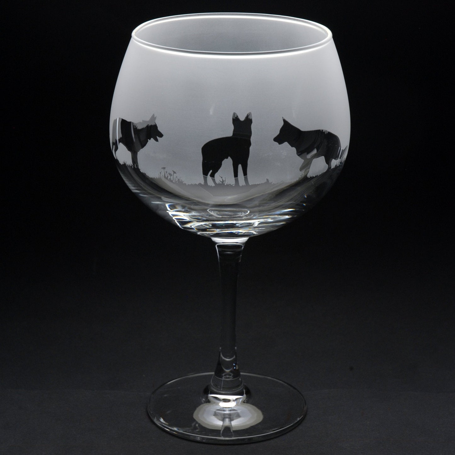 German Shepherd Dog Gin Cocktail Glass - Hand Etched/Engraved Gift