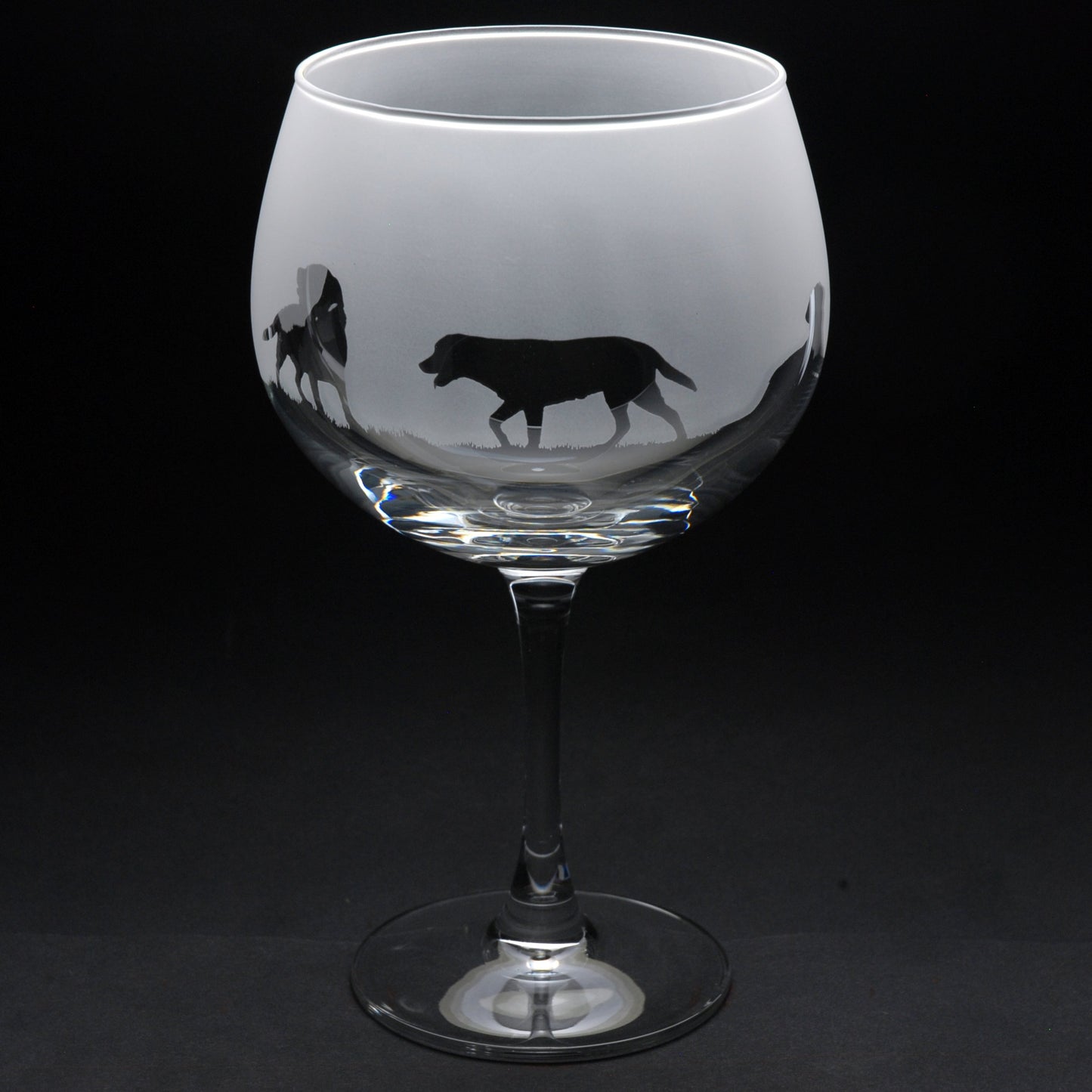 Labrador Dog Gin Cocktail Glass - Hand Etched/Engraved Gift