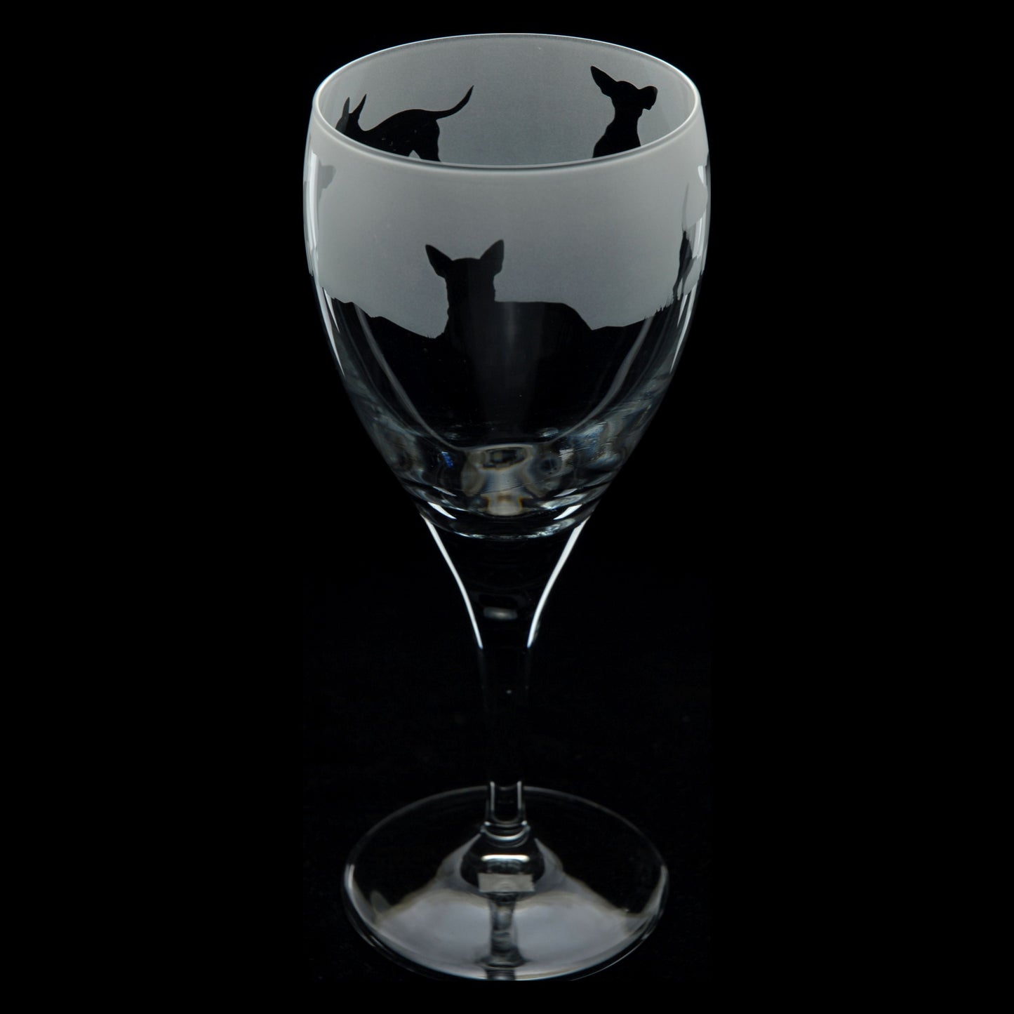 Cavalier King Charles Dog Crystal Wine Glass - Hand Etched/Engraved Gift